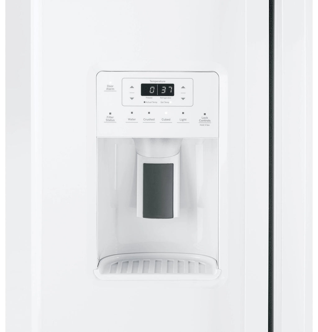 General Electric Side by Side Freestanding Refrigerator, Black