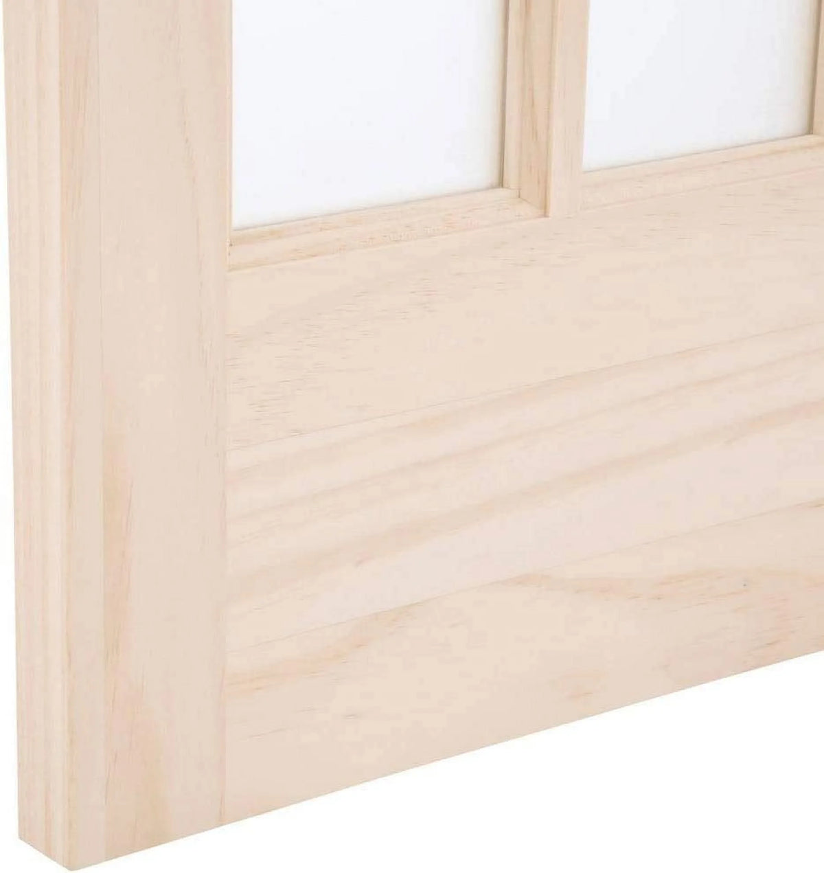 AWC Traditional Divided Glass Bifold Door fits 24"w x 80"h Unfinished Pine
