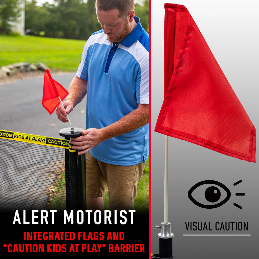 Franklin Sports Retractable Driveway Barrier �C Visual Safety Barrier