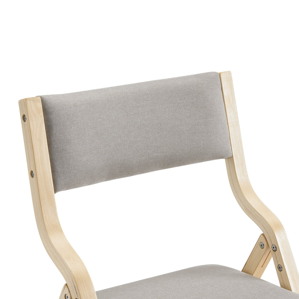 Folding Chairs 2 Pack Wooden Folding Chairs with Padded Seats and Back, Portable Stackable Dining Chairs Set of 2 Folding Chairs Ideal for Kitchen Office Wedding Party Picnic, Khaki