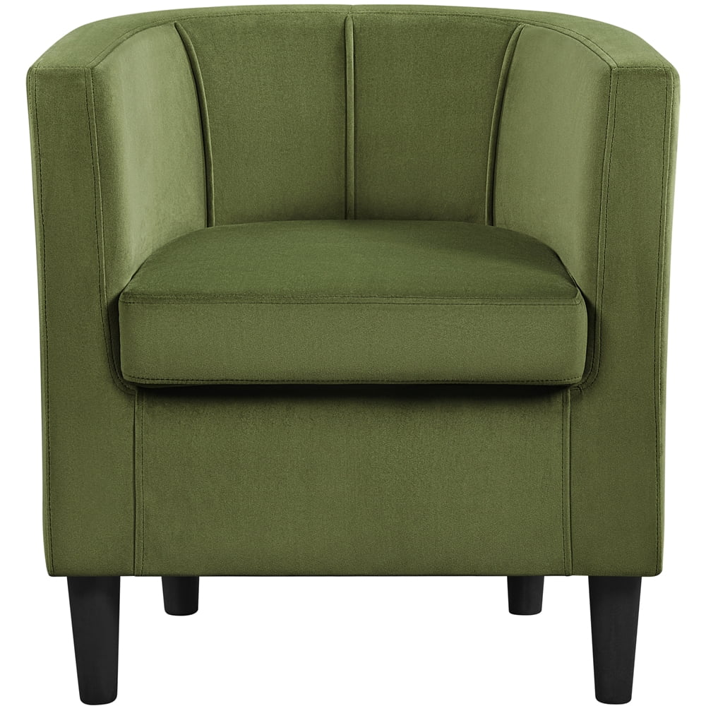Yaheetech Upholstered Barrel-shaped Accent Chair for Living Room, Beige