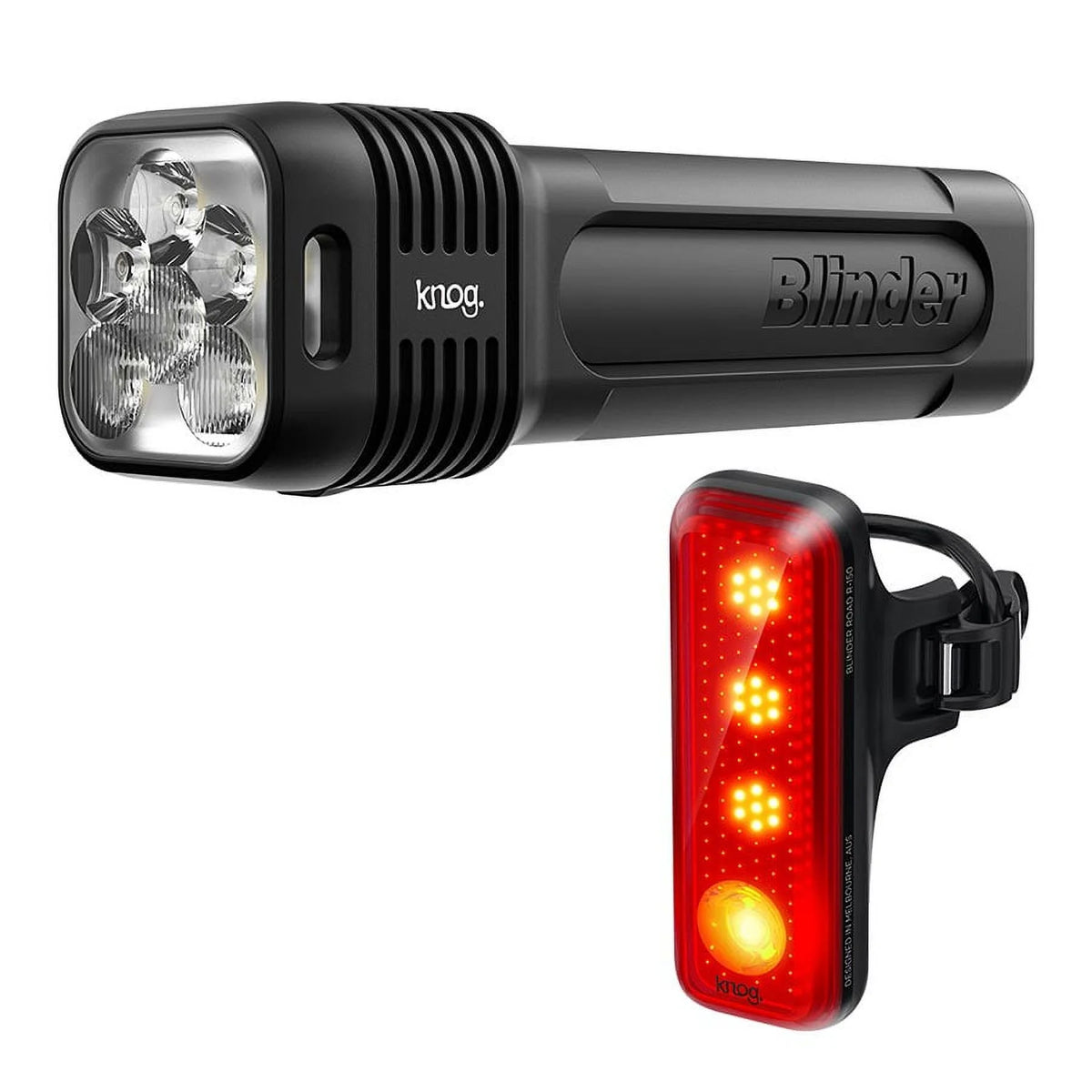 Knog Blinder 1300/ R150 Light, Front and Rear, Black, Set