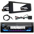 JVC KD-X38MBS Single DIN Marine MotorSports Bluetooth USB AUX LED AM/FM Radio Stereo SiriusXM Ready Amazon Alexa Receiver, Enrock Harley Davidson Single-DIN Stereo Installation Kit Fits, Antenna
