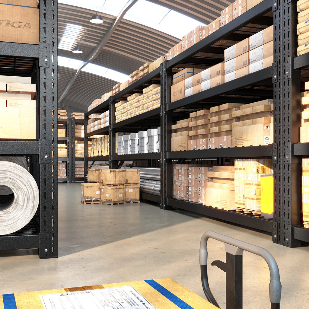 REIBII 11000LBS Heavy Duty Industrial Shelving Unit for Garage Storage,Shop,Warehouse,Basement,Commercial,60"W x 24"D x 72"H