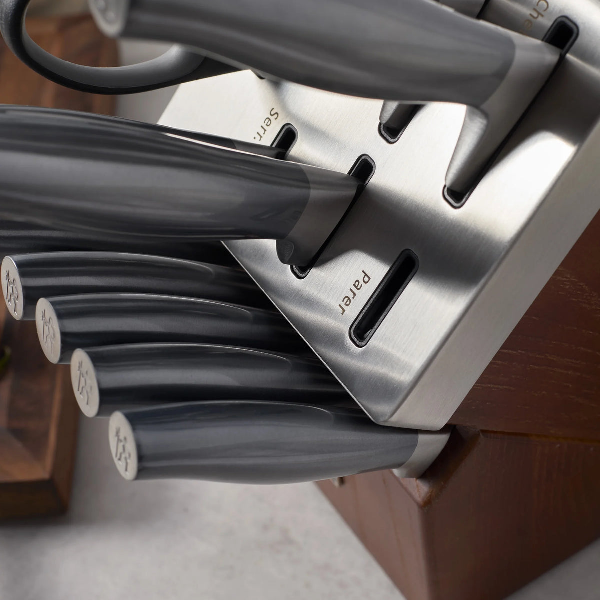 J.A. Henckels International Graphite 14-pc Self-Sharpening Knife Block Set