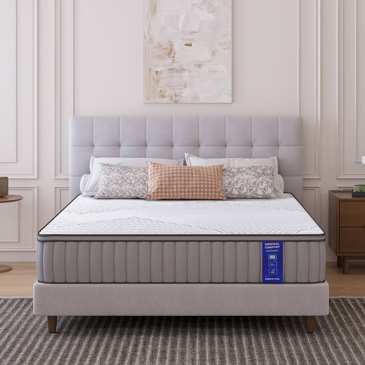 EGOHOME 14 inch King Size Hybrid Mattress In a Box, Cooling Gel Infused Memory Foam, Pocket Spring