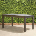 Outdoor Tables Caladesi Grey-washed Rectangular Farmhouse Wood Patio Dining Table for 6 Seaters,Patio Tables