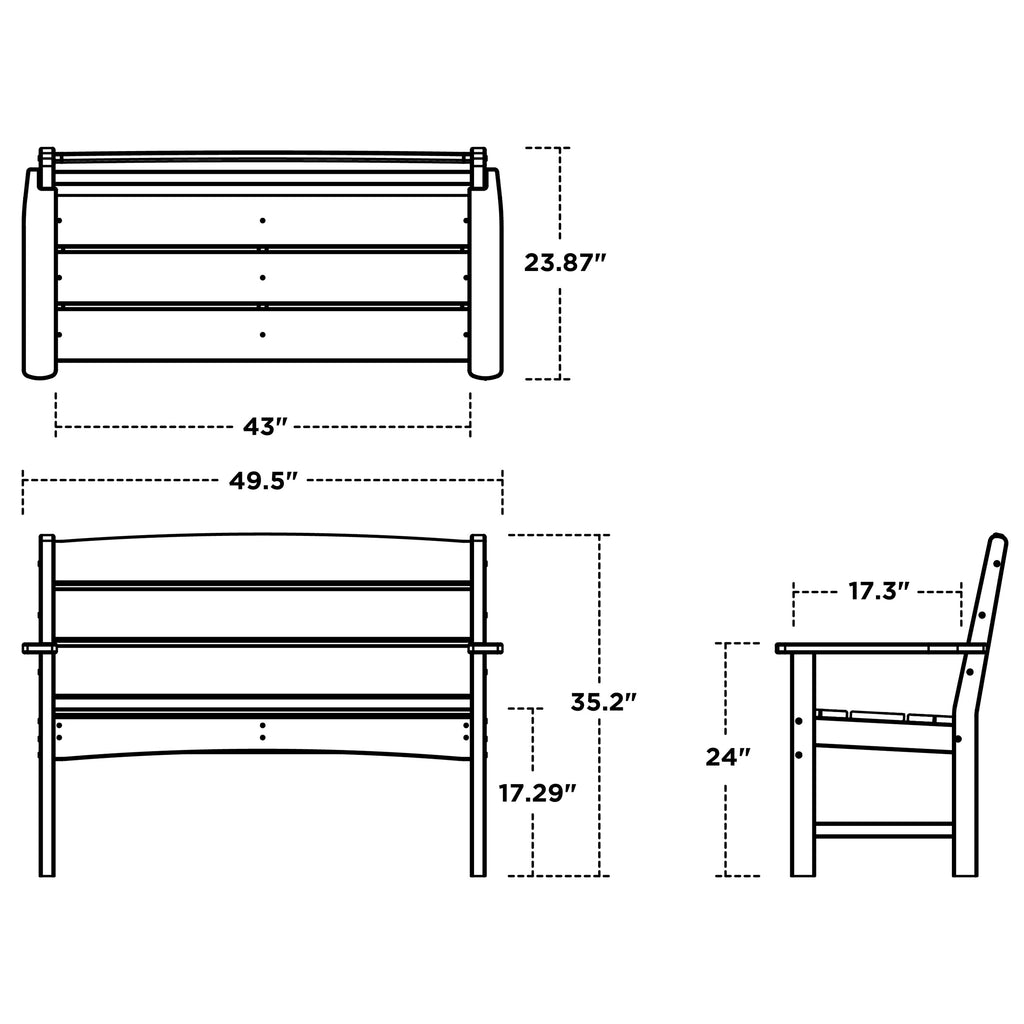 POLYWOOD Long Beach Garden Bench