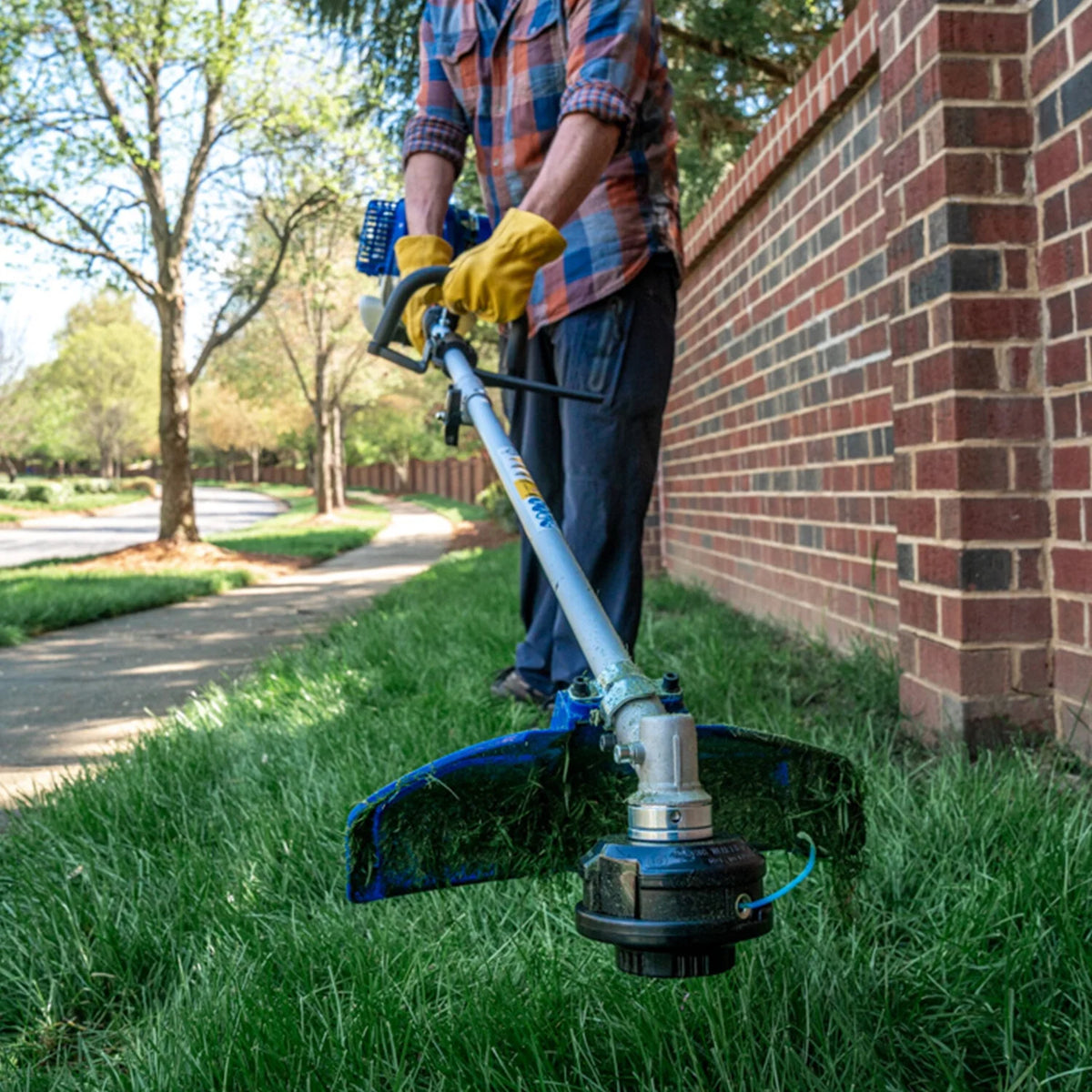 WILD BADGER POWER Weed Eater 31cc 17" Gas String Trimmer/Edger 4 Cycle with Brush Cutter