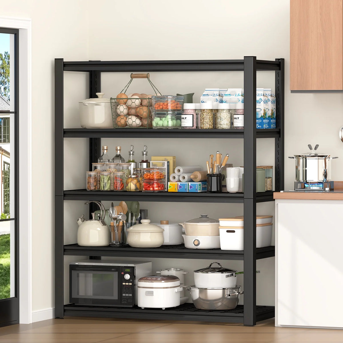 TrumanPick Storage Shelves 2500LBS Metal Wire Shelving Units Garage Storage Rack 48"W x 18"D x 72"H Heavy Duty Adjustable Industrial Shelving