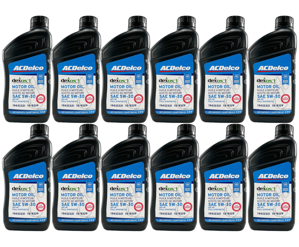 AC Delco GM Original Equipment 10-9329 (19432321) dexos?1 GEN 3 Full Synthetic 5W-30 Motor Oil - 1 qt. | Case of 12