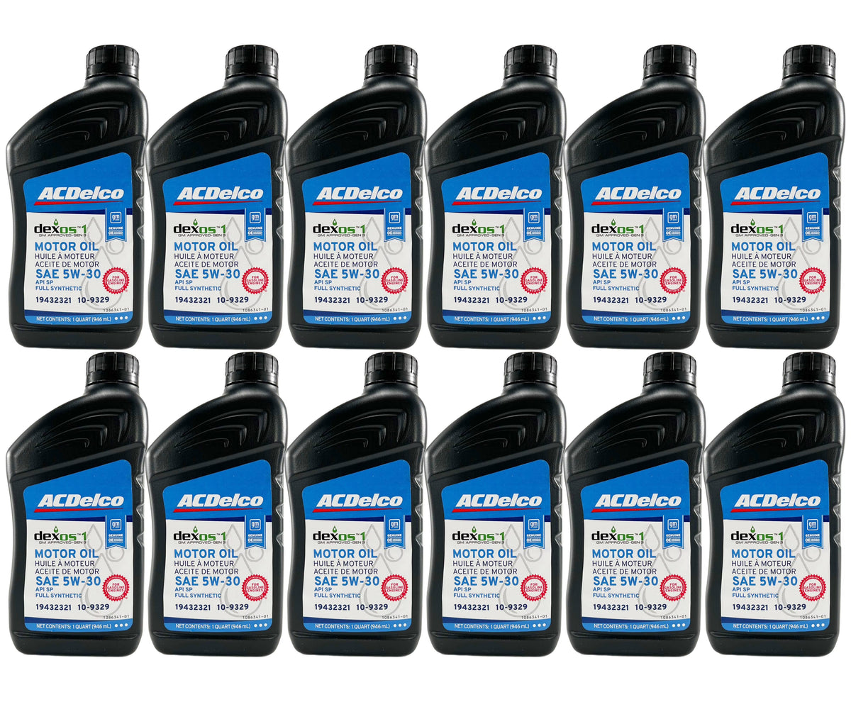 AC Delco GM Original Equipment 10-9329 (19432321) dexos?1 GEN 3 Full Synthetic 5W-30 Motor Oil - 1 qt. | Case of 12