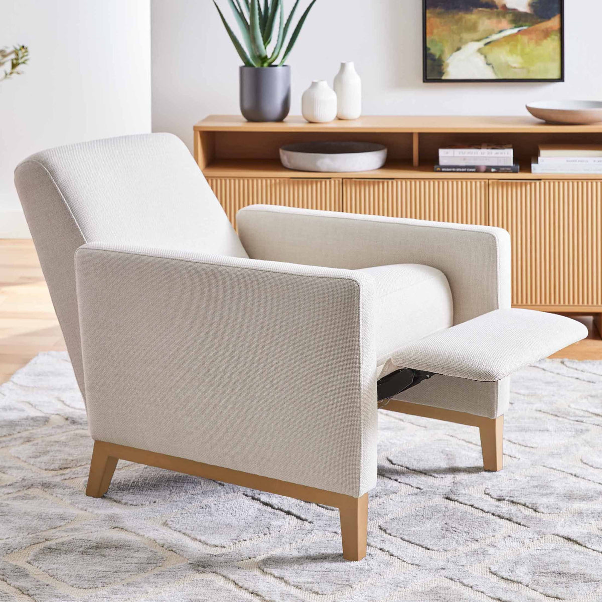 Better Homes & Gardens Reading Push Back Recliner, Olive
