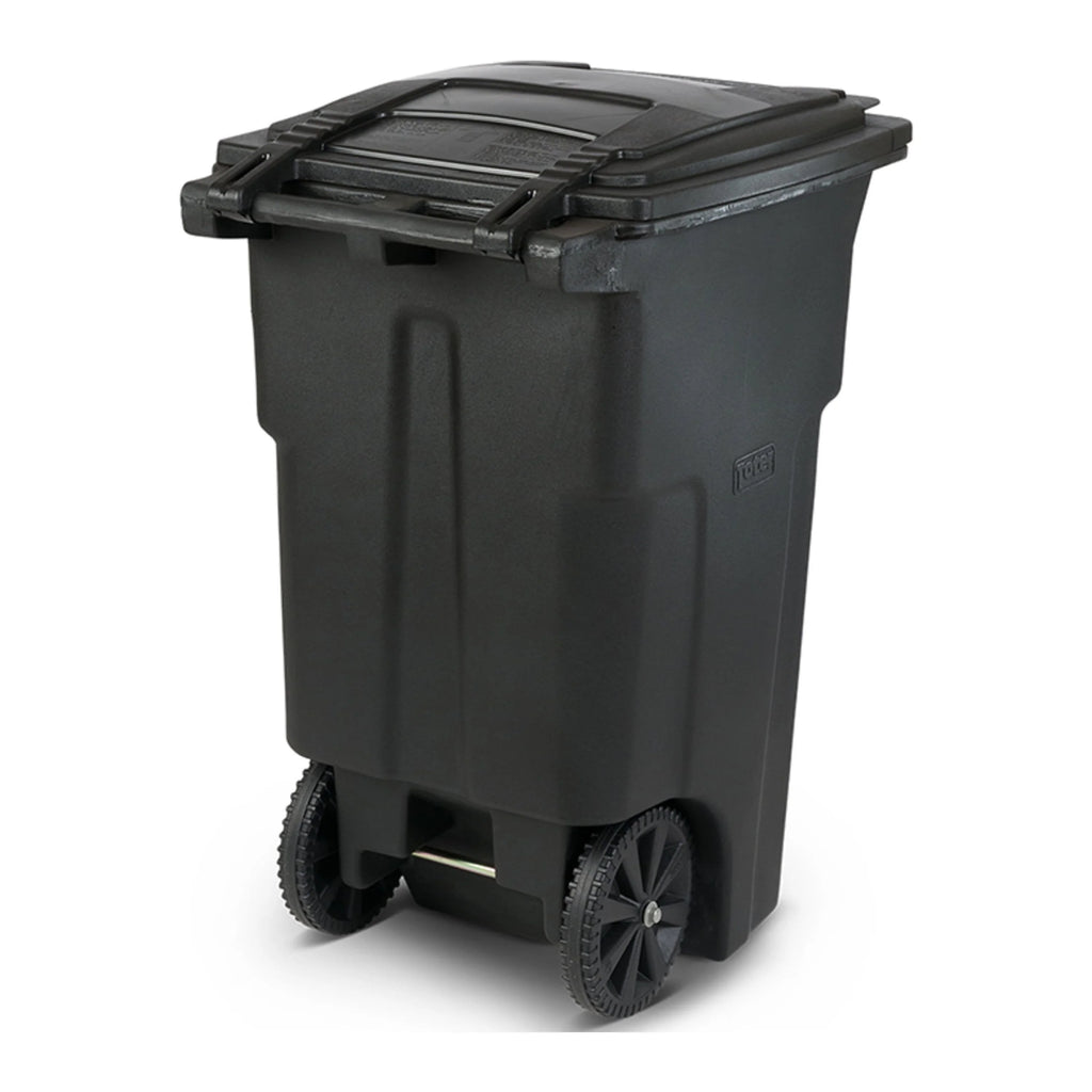 Toter Trash Can Graystone with Wheels and Lid, 64 Gallon