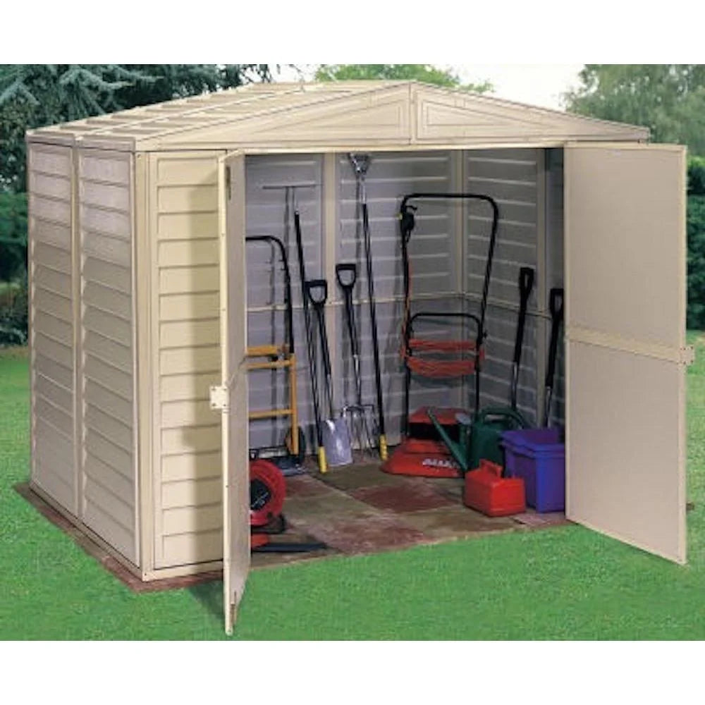 Duramax 8ft x 5.5ft Duramate Vinyl Shed with Foundation