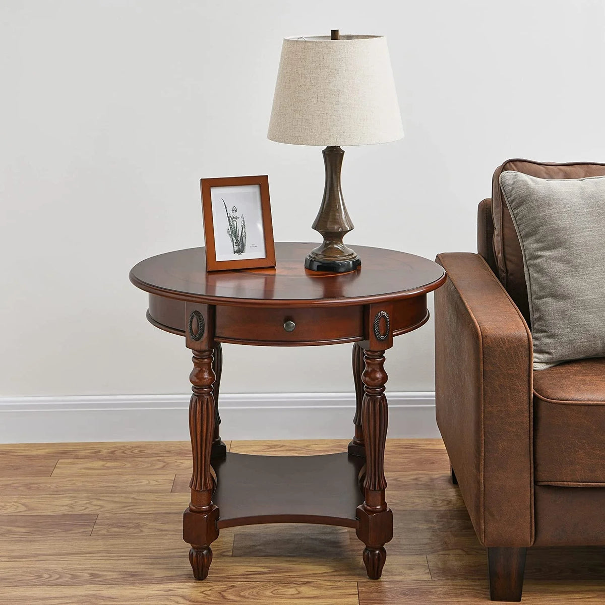 Solid Wood Coffee Table Console Table with Storage Drawer Square Side Table End Tables