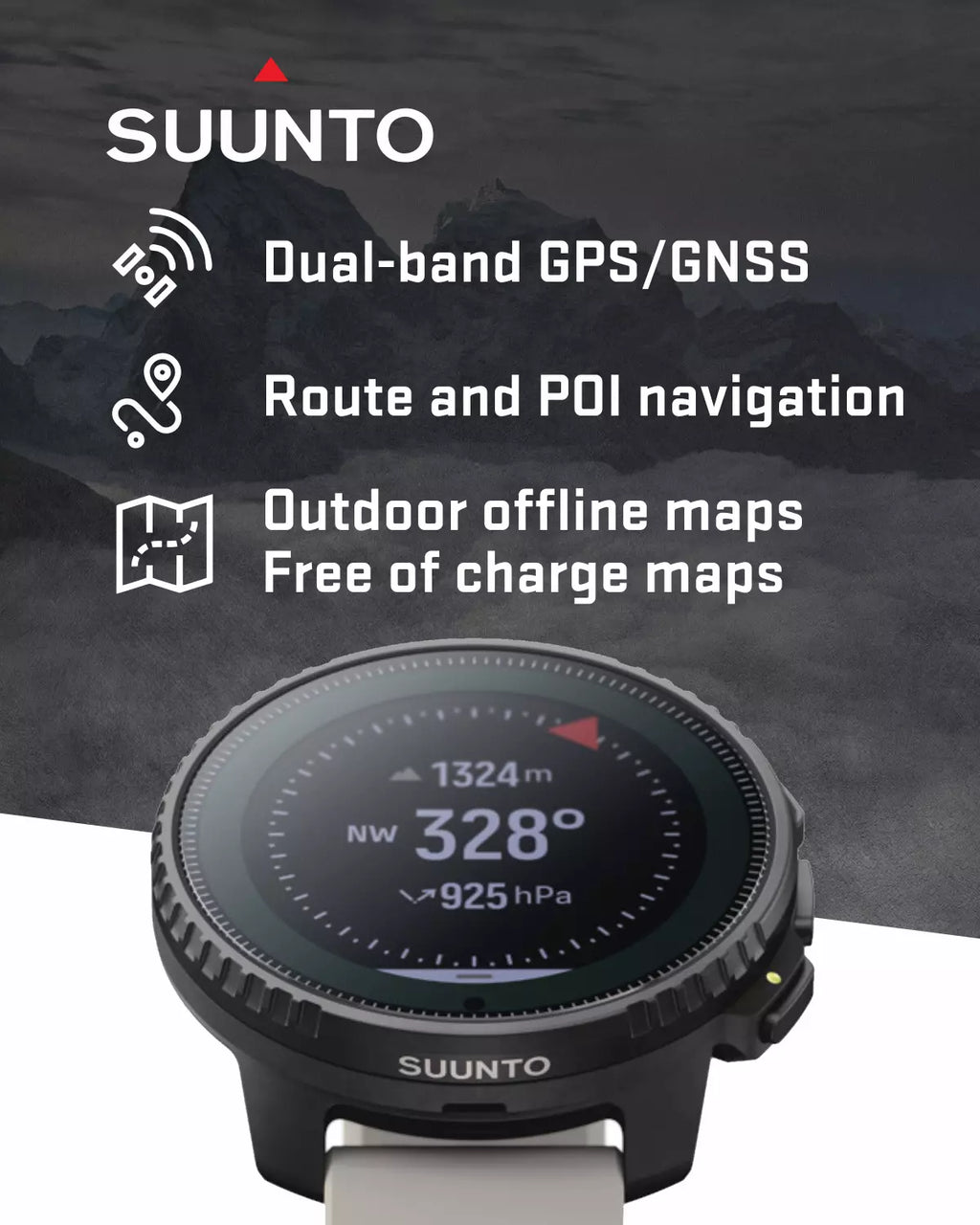 Suunto Vertical Watch, All Black, One Size