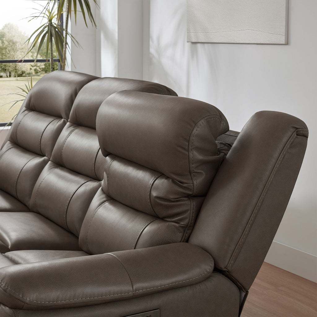 Mason Leather Power Reclining Sofa with Power Headrests
