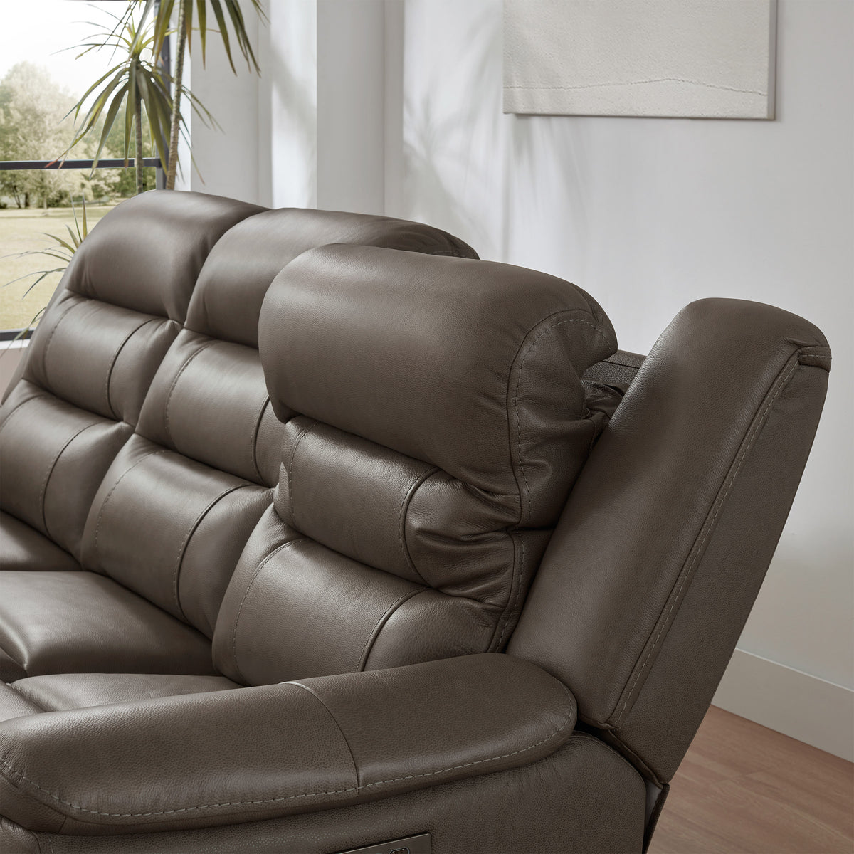 Mason Leather Power Reclining Sofa with Power Headrests