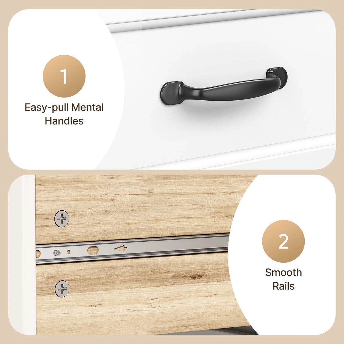 Dresser for Bedroom, Lofka 6-Drawer Wood Dresser?with Anti-Tip Safety for Closet| Living Room