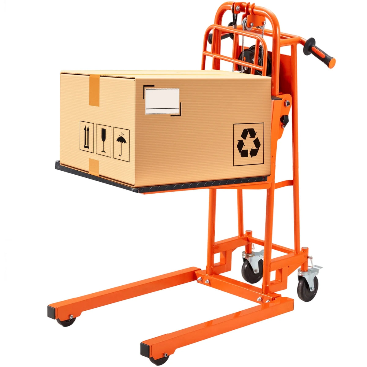AECOJOY Hydraulic Material Lift Pallet Truck 500 Lbs,Lift Table Cart,32" Max Lift Height Pallet Truck Jack with Lockable Swivel Casters �C Ideal for Warehouse, Workshop and Garage Use