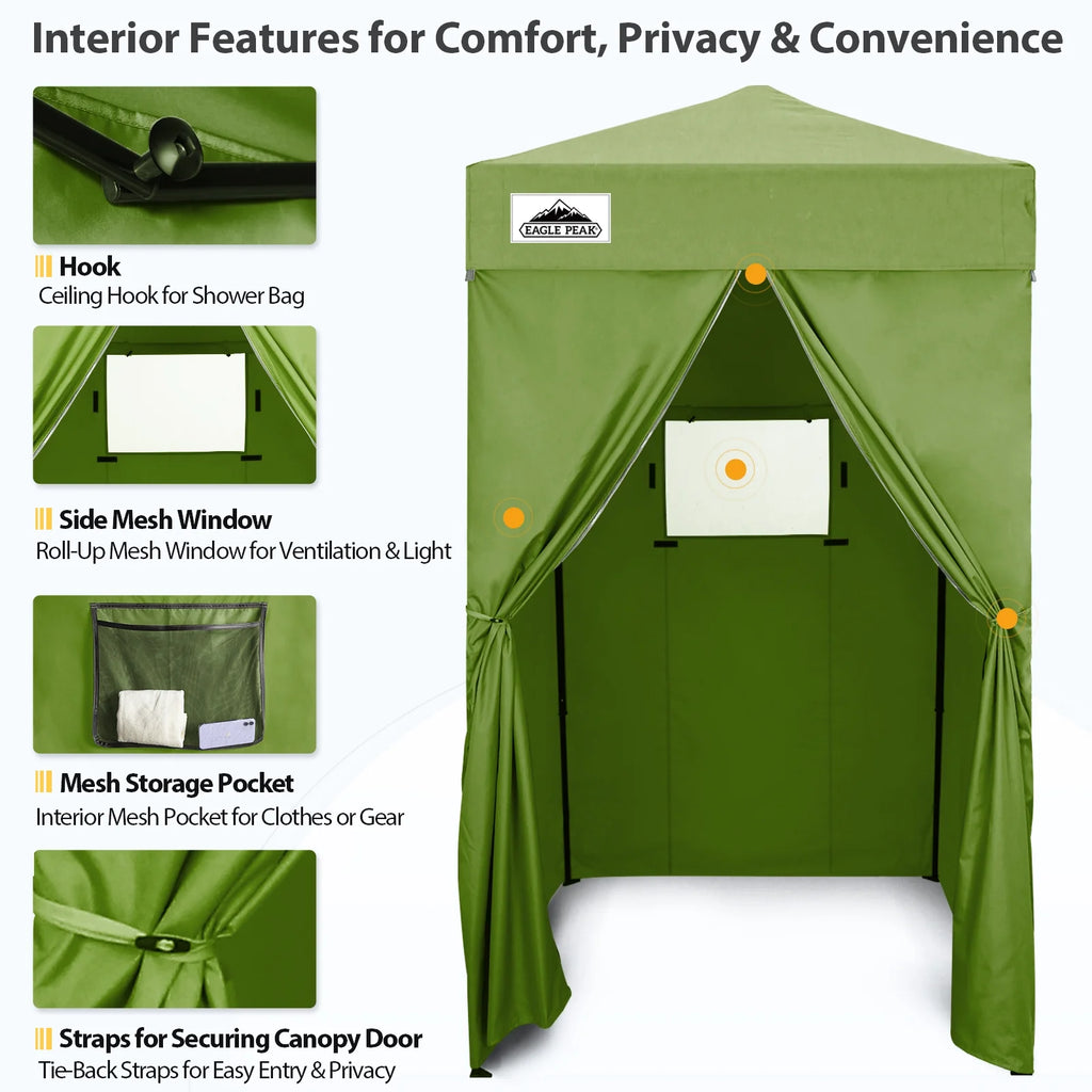 EAGLE PEAK Flex Ultra Compact 4 ft x 4 ft Pop-up Changing Room Canopy, Portable Privacy Cabana