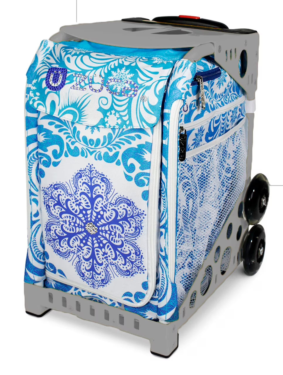 Zuca 18" Sport Bag - Ice Garden (Limited Edition) with Flashing Wheels (Black Frame)