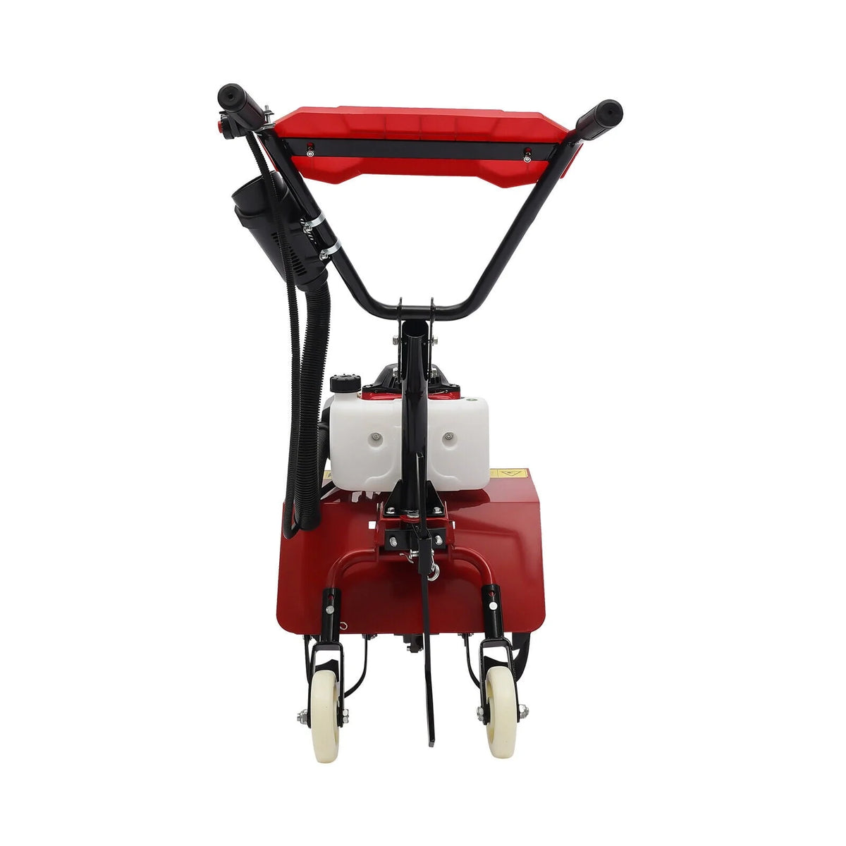 63cc Air-Cooled Gas Power Garden Tiller Cultivator Equipment 4-Stroke Portable Gas Tiller Yard Plant Farm Tilling Tool 1600W 9000RPM