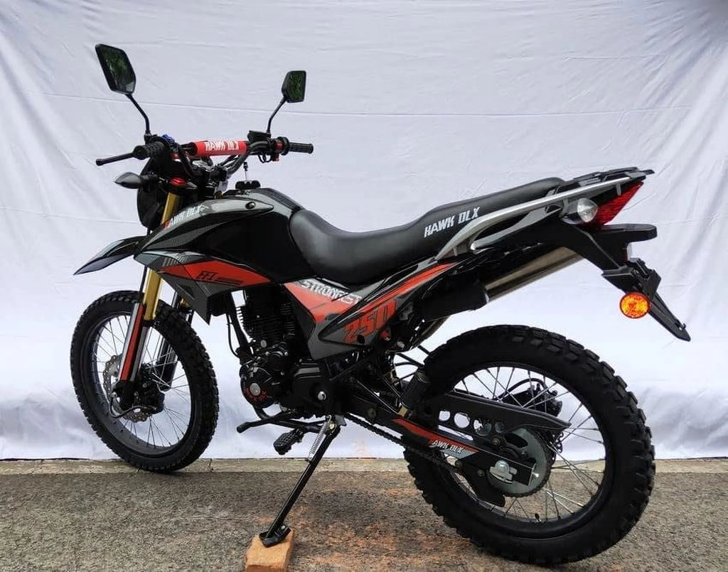 RPS Hawk DLX 250 cc EFI Fuel Injection Enduro Dirtbike gas Bike Hawk EFI Deluxe Gas Motorcycle - Choose your color