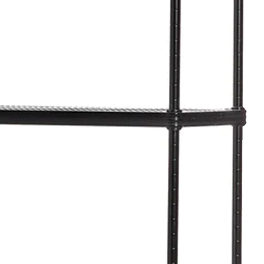 Design Ideas MeshWorks 5 Tier Steel Storage Shelving Unit Bookshelf, Green