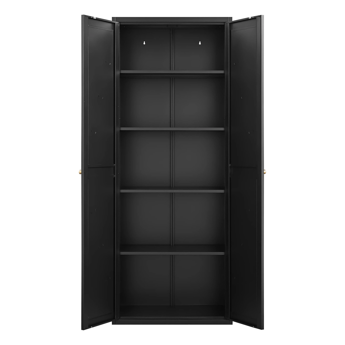 Aukfa 71" Freestanding Kitchen Pantry Storage Cabinet with 4 Adjustable Shelves, Metal Food Pantry Cupboard for Kitchen/Garage/Office, White