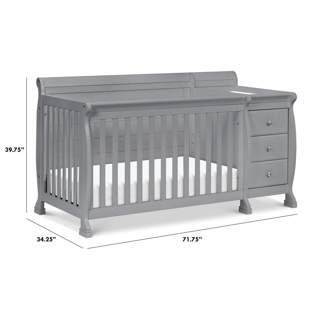 DaVinci Kalani 4-in-1 Convertible Crib &amp; Changer in Grey