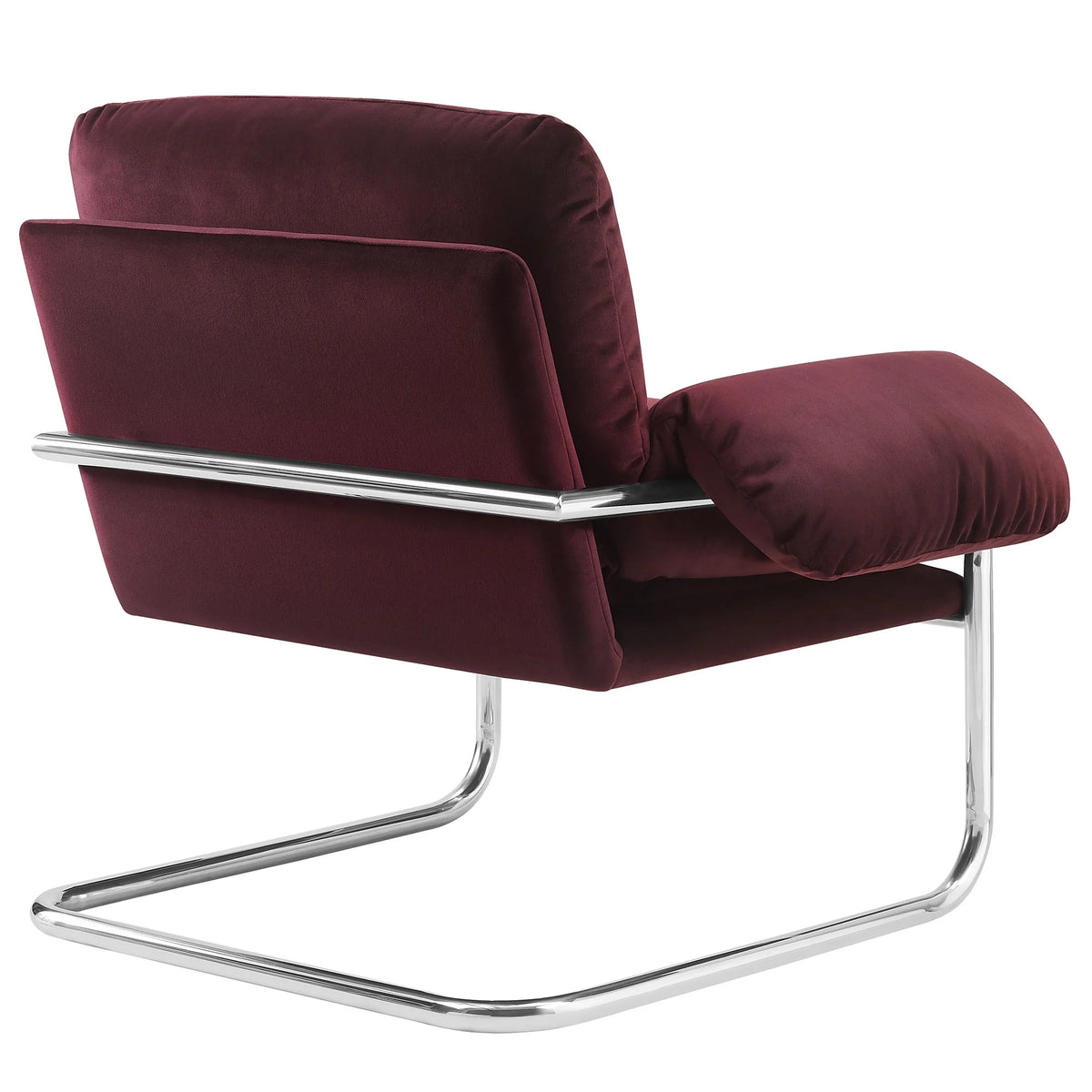 Accent Chair, Brown, Velvet, Living Room Lounge Cafe Lobby Hospitality Restaurant, Modern Contemporary, HB37765