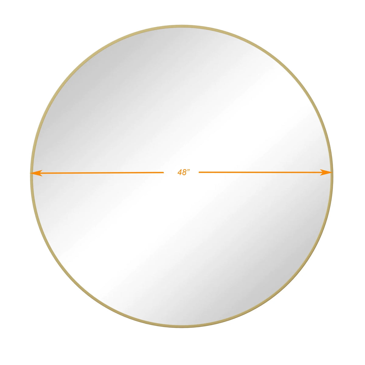 48" Round Mirror, Wall Circle Mirrors with Metal Framed, Circular Vanity Mirror Dressing Mirror for Bathroom, Living Room, Bedroom Wall Decor, Black