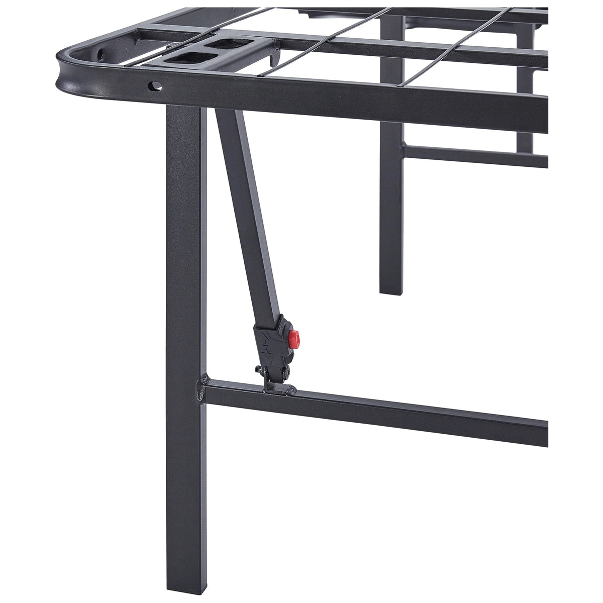 Mainstays 18" High Profile Foldable Steel Queen Platform Bed Frame, Black