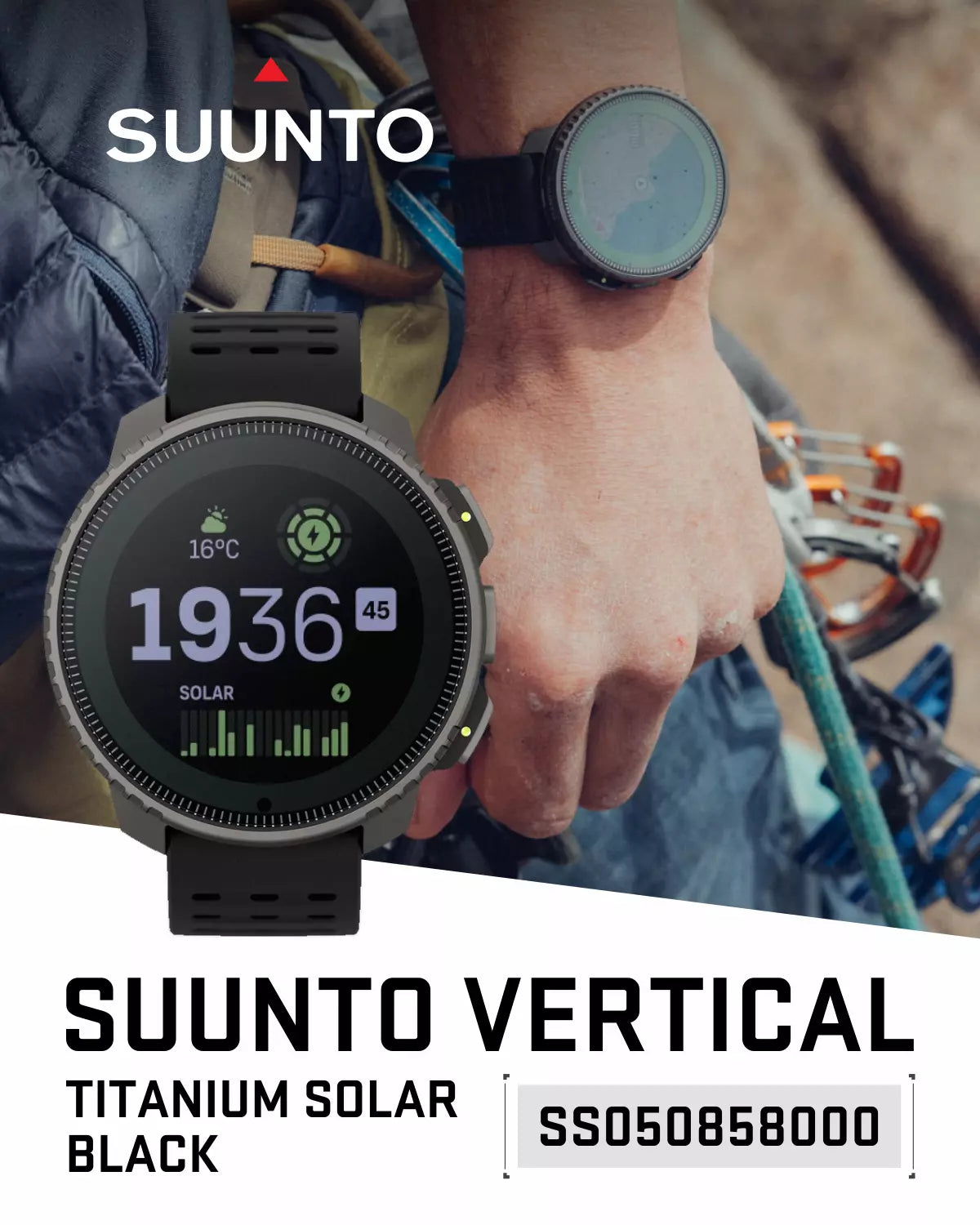 Suunto Vertical Watch, All Black, One Size