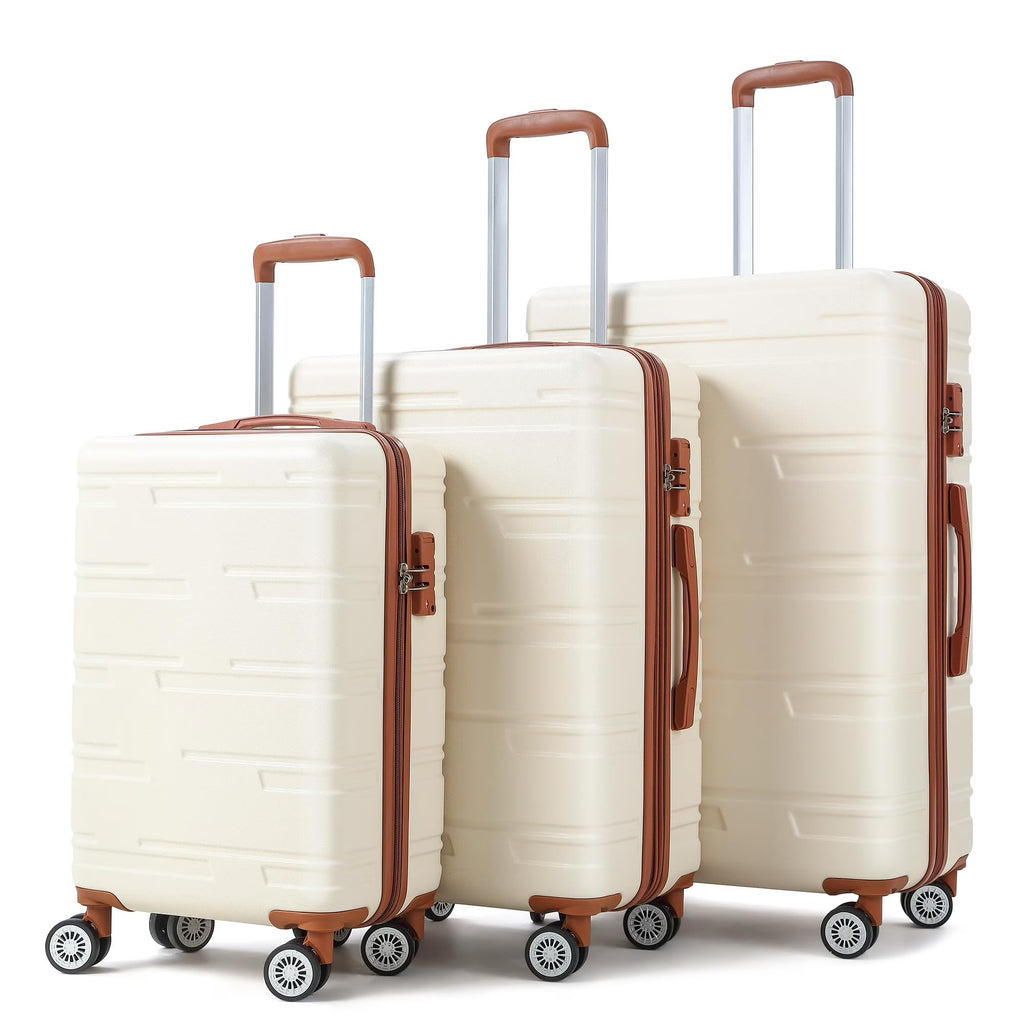 TROPOW Luggage Setss,Suitcases with Wheels,Luggage Expandable Suitcase 3 Piece Sets, Luggage Sets of 3 Piece Suitcase with Spinner Wheels, Hardshell Luggage 3 Piece Sets(20"/24"/28")