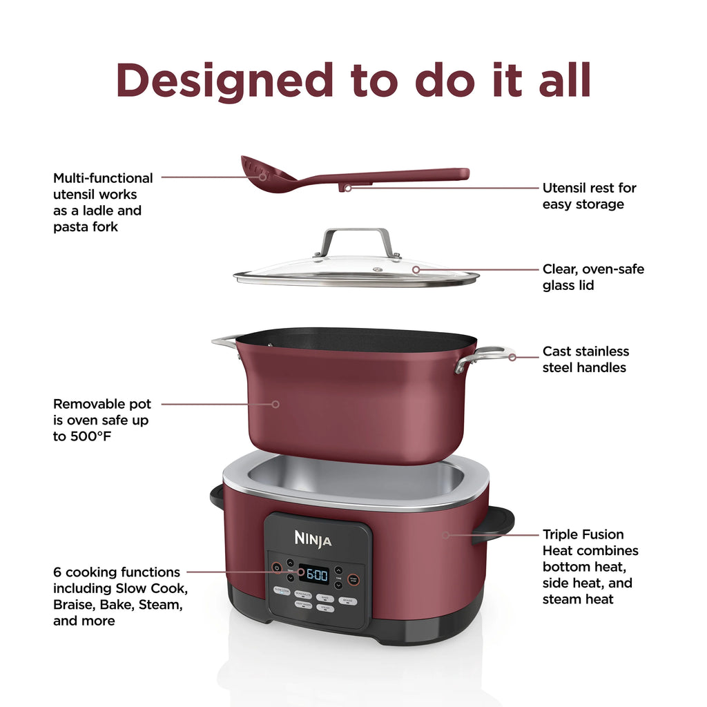 Ninja Foodi Possible Cooker 8.5qt Multi-Cooker, Cherry Tarte, MC1000WM