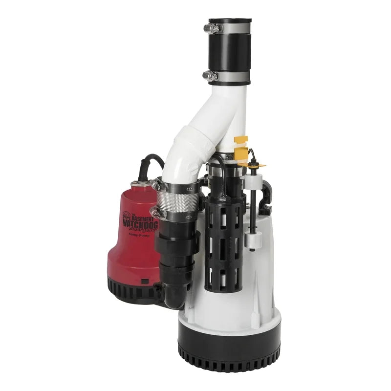 Basement Watchdog Combo Pre-Assembled 1/3 HP Primary Plus Battery Backup Sump Pump System