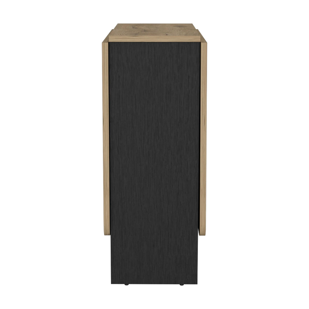 Gateleg Folding Table Space-Saving with Compact Design White / Macadamia