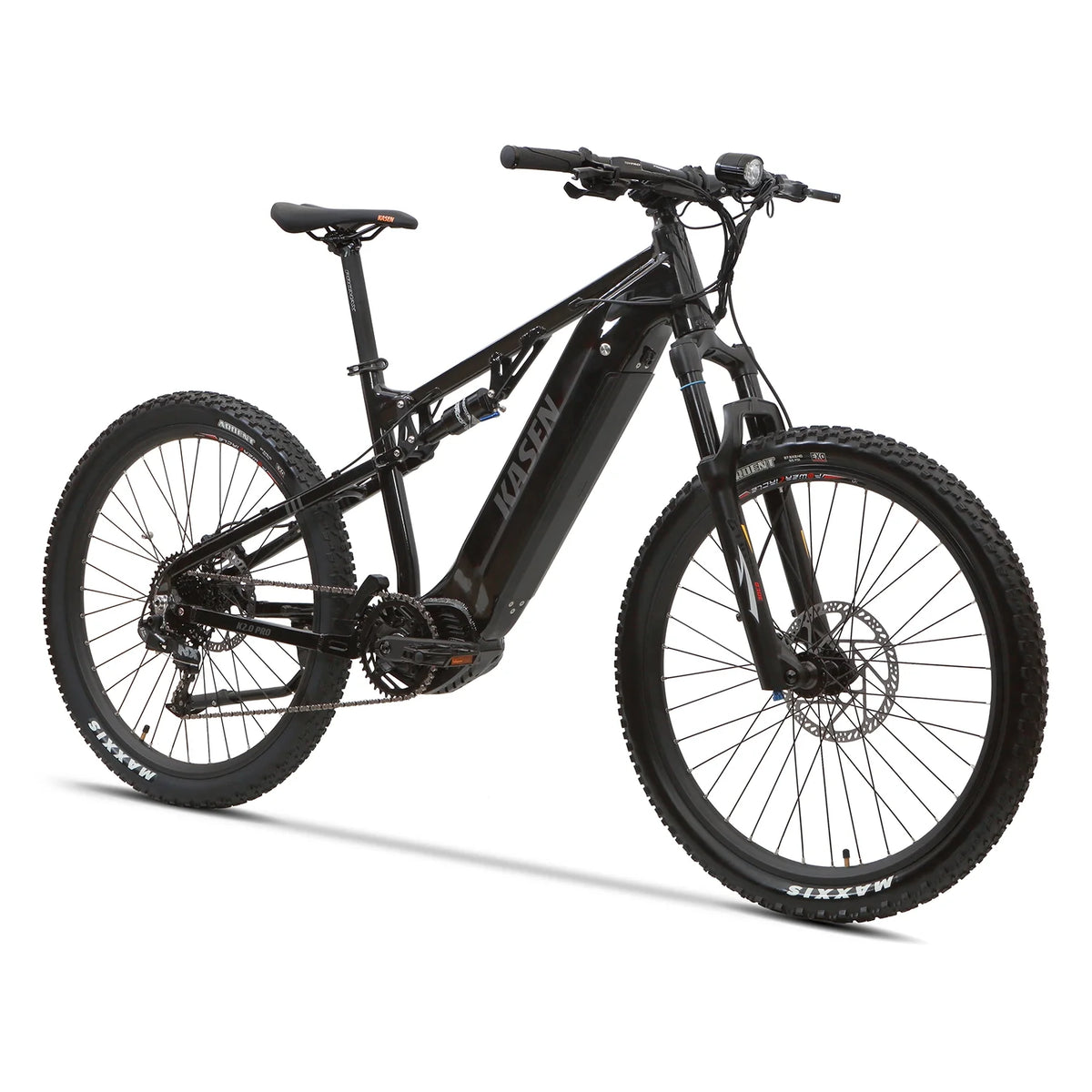 Kasen Electric Mountain Bike Mid-driven 500w 48v 15ah Full Suspension Throttle and Pedal Assist