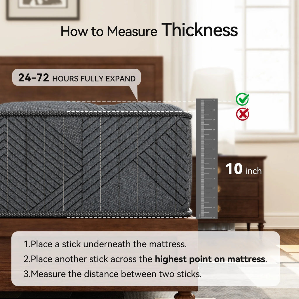 Babo Care Queen Hybrid Mattress, 12 inch Cooling-Gel Memory Foam and Individually Pocket Innerspring Mattress, CertiPUR-US Certified,Queen Size Mattress