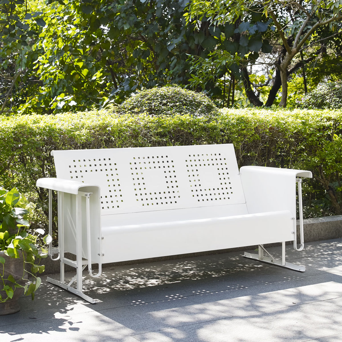 BATES METAL SOFA GLIDER IN TURQUOISE