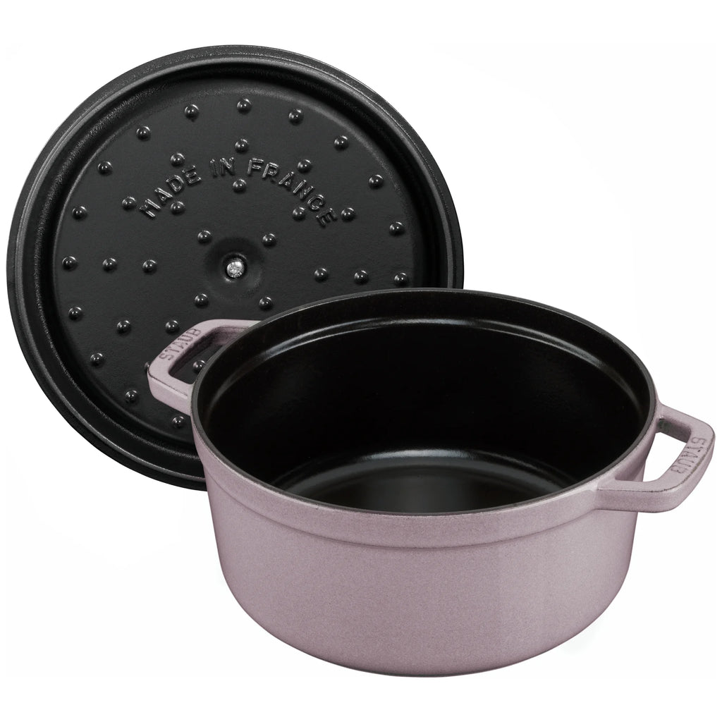 Staub Cast Iron 7-qt Round Cocotte - Grenadine