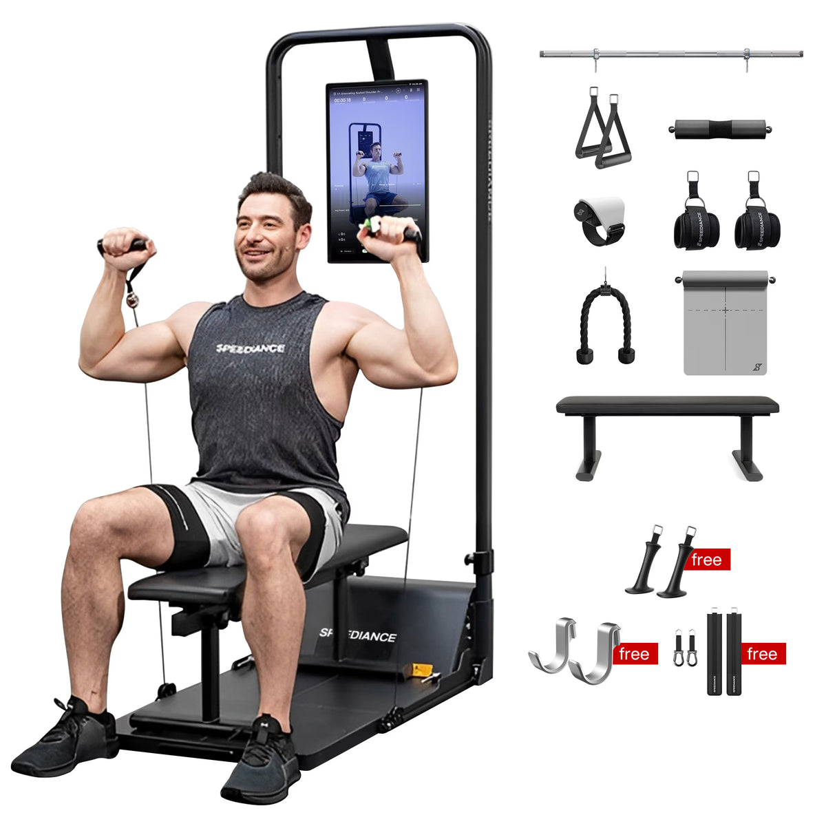 Speediance AI Smart Home Gym, All-in-One Digital Weight Workout Machine for Squat, Strength, Cardio, HIIT