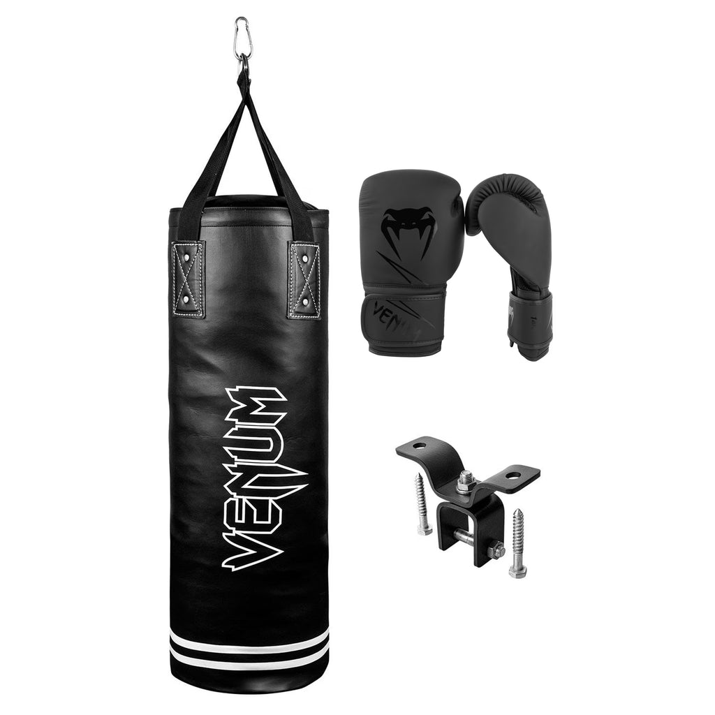 Venum Classic 70 lb Heavy Punching Bag Kit �?Boxing & MMA Training �?Black/White �?48�?Assembled