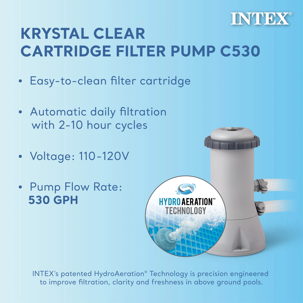 Intex 10' x 30" Easy Set Above Ground Swimming Pool With Filter Pump