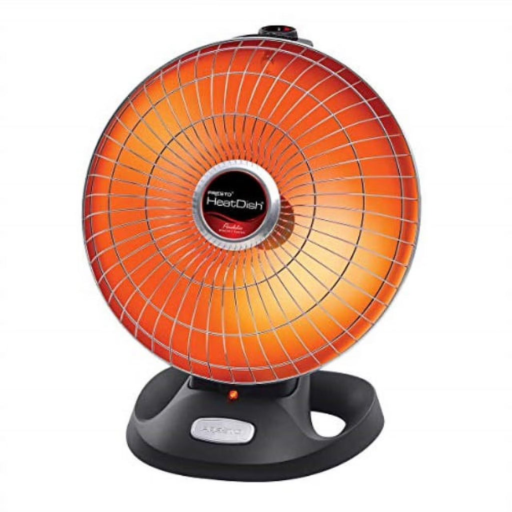 Presto Heat Dish Plus Parabolic Electric Heater, Black