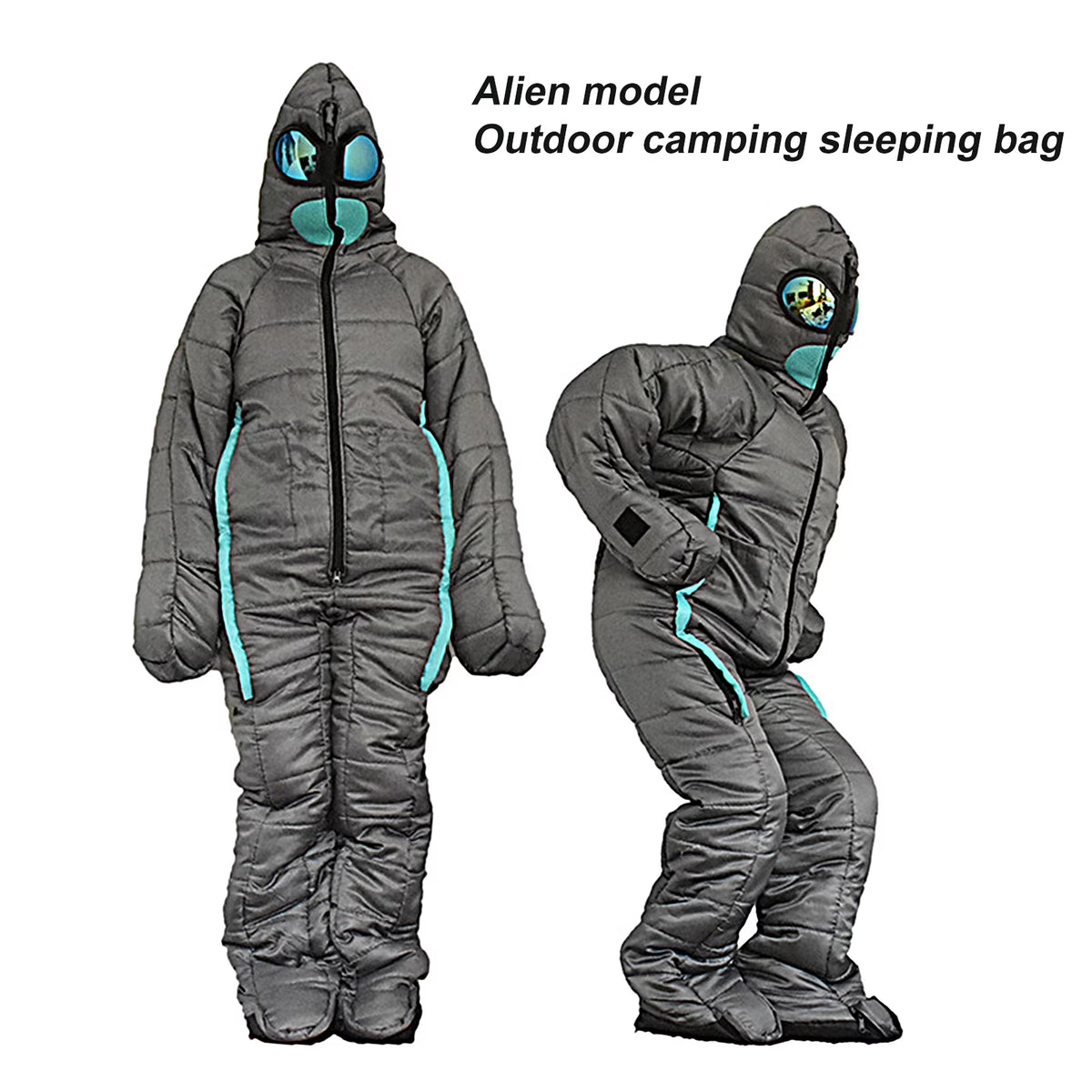 Sleeping Bag Ergonomics Folding Windproof Hollow Cotton Filling Sleeping Portable Outdoor Camping Sleeping Bag for Hiking