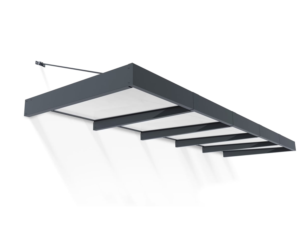 Palram - Canopia Sophia XL 2000 6' x 5' Acrylic Awning - Gray/Mist